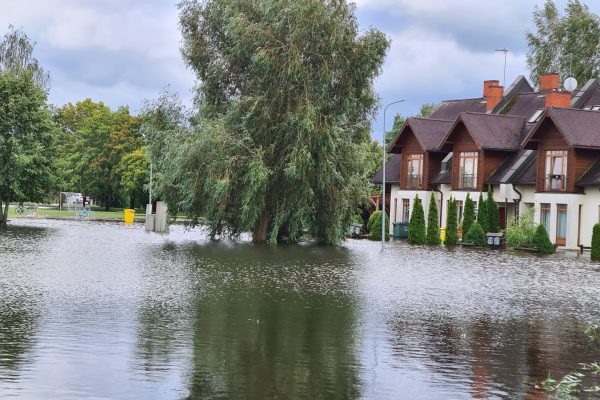 Flooded area in city of Jelgava; photo by Zemgale planning region